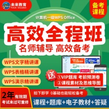 未来教育2025年全国计算机等级考试一级WPS Office 全程班【赠VIP精品题库】