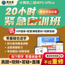 全国计算机二级WPS Office20小时紧急密训班 线上视...